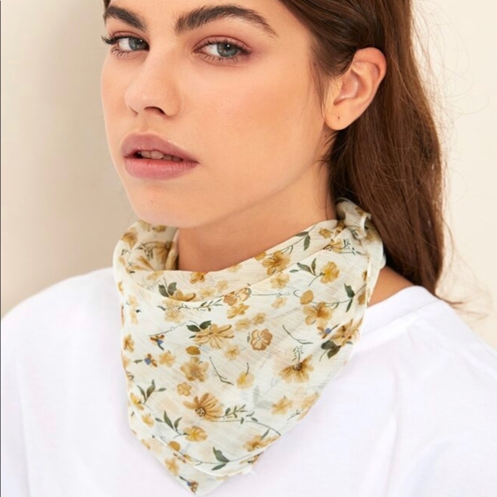 Floral Scarf converts to face mask